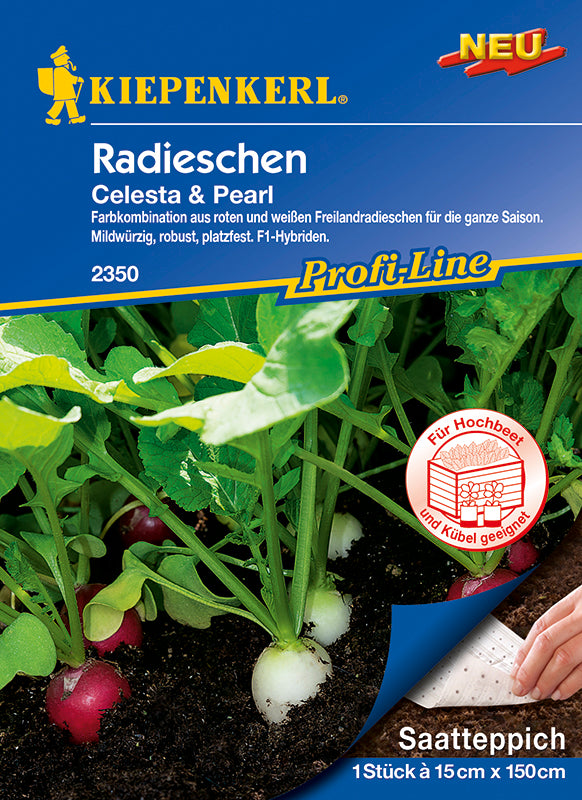  Radieschen Celesta Pearl F1 (Saatteppich) [MHD 01/2026]