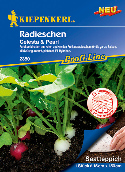  Radieschen Celesta Pearl F1 (Saatteppich) [MHD 01/2026]