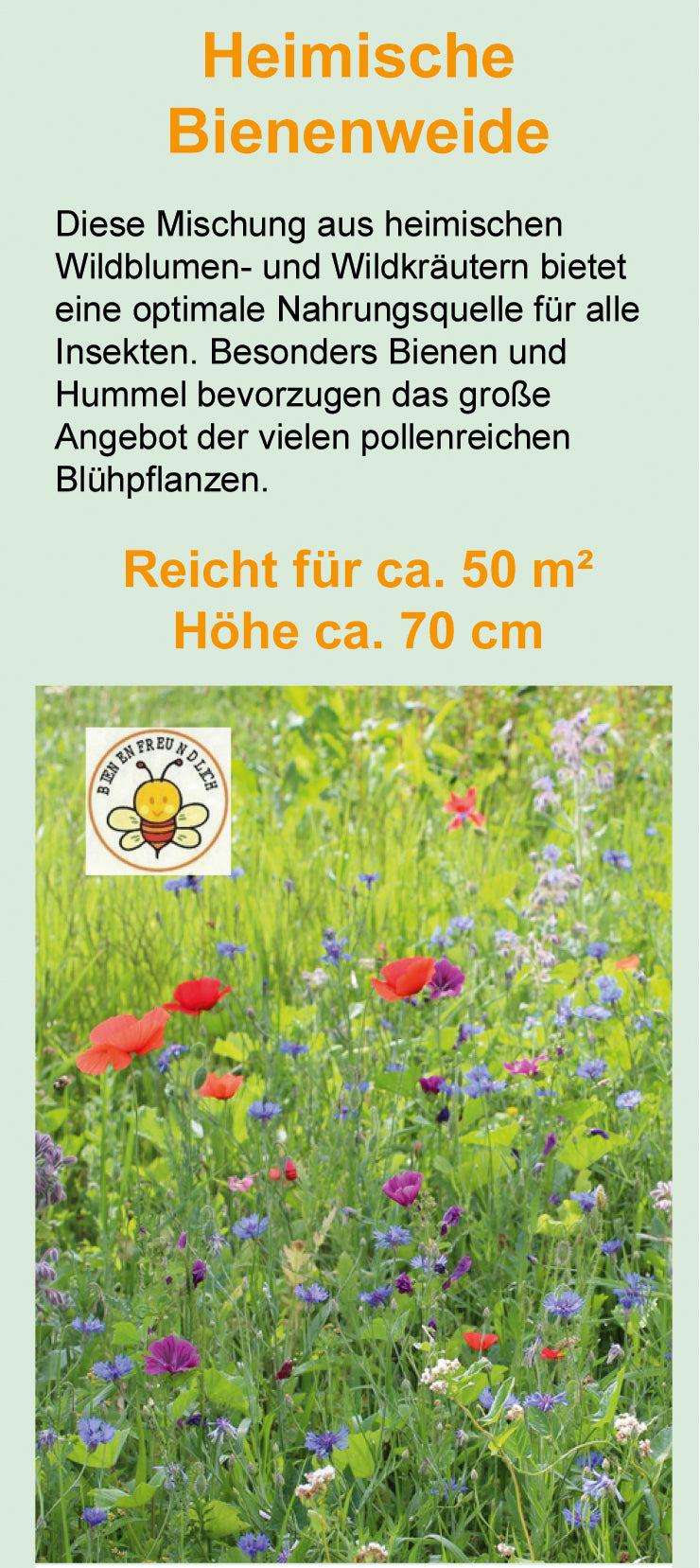  Blumenmischung Heimische Bienenweide 50 G