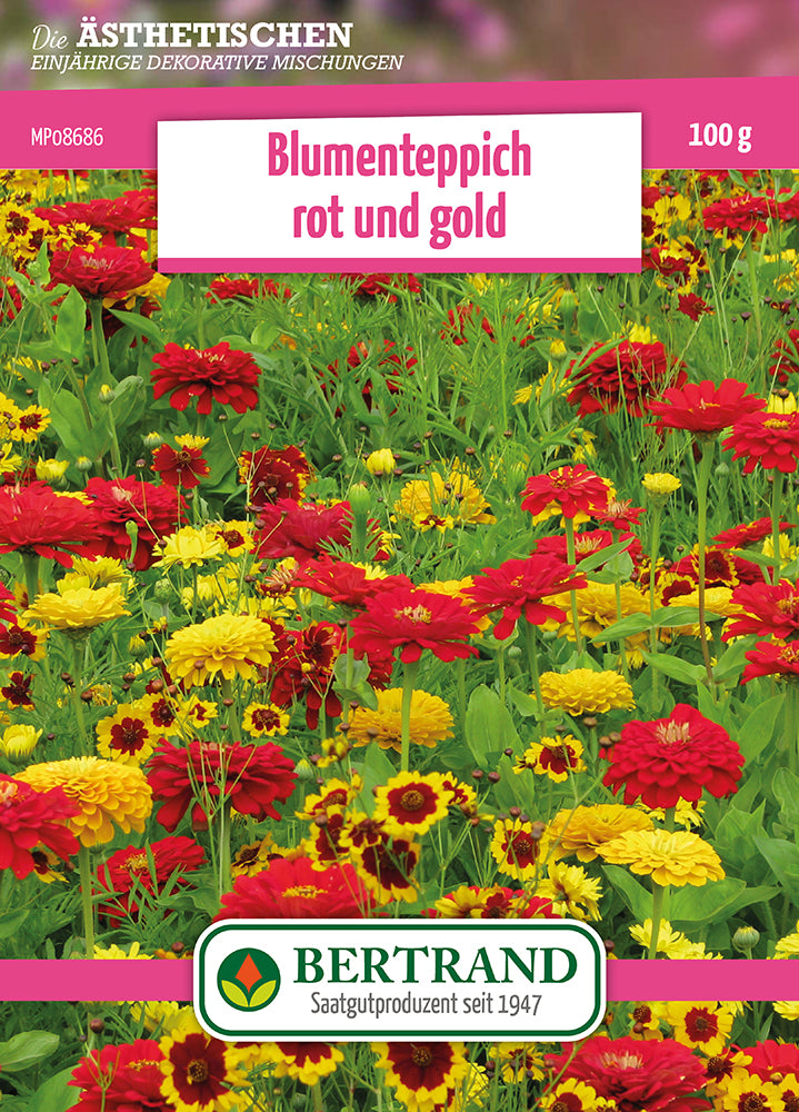  Blumenwiese Blumenteppich Rot Und Gold (100 G)