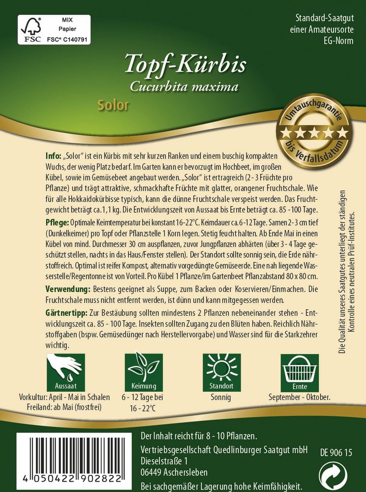 Topf-Kürbis Solor