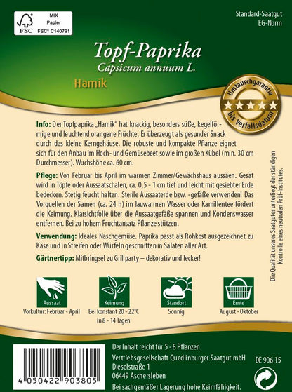  Topf-Paprika Hamik F1
