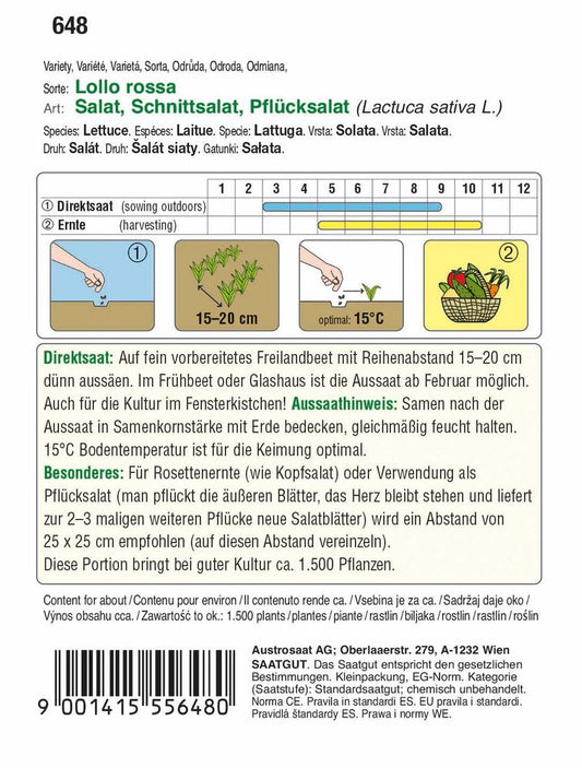  Schnittsalat Lollo Rossa [MHD 12/2025]
