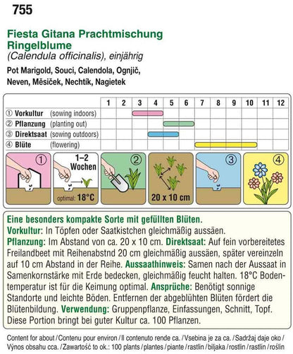  Ringelblume Fiesta Gitana Prachtmischung [MHD 12/2025]
