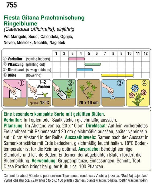  Ringelblume Fiesta Gitana Prachtmischung [MHD 12/2025]