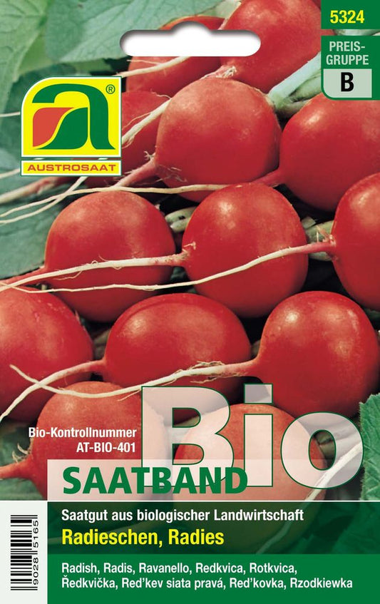  BIO Radieschen Wiener Rotes Treib (Saatband)