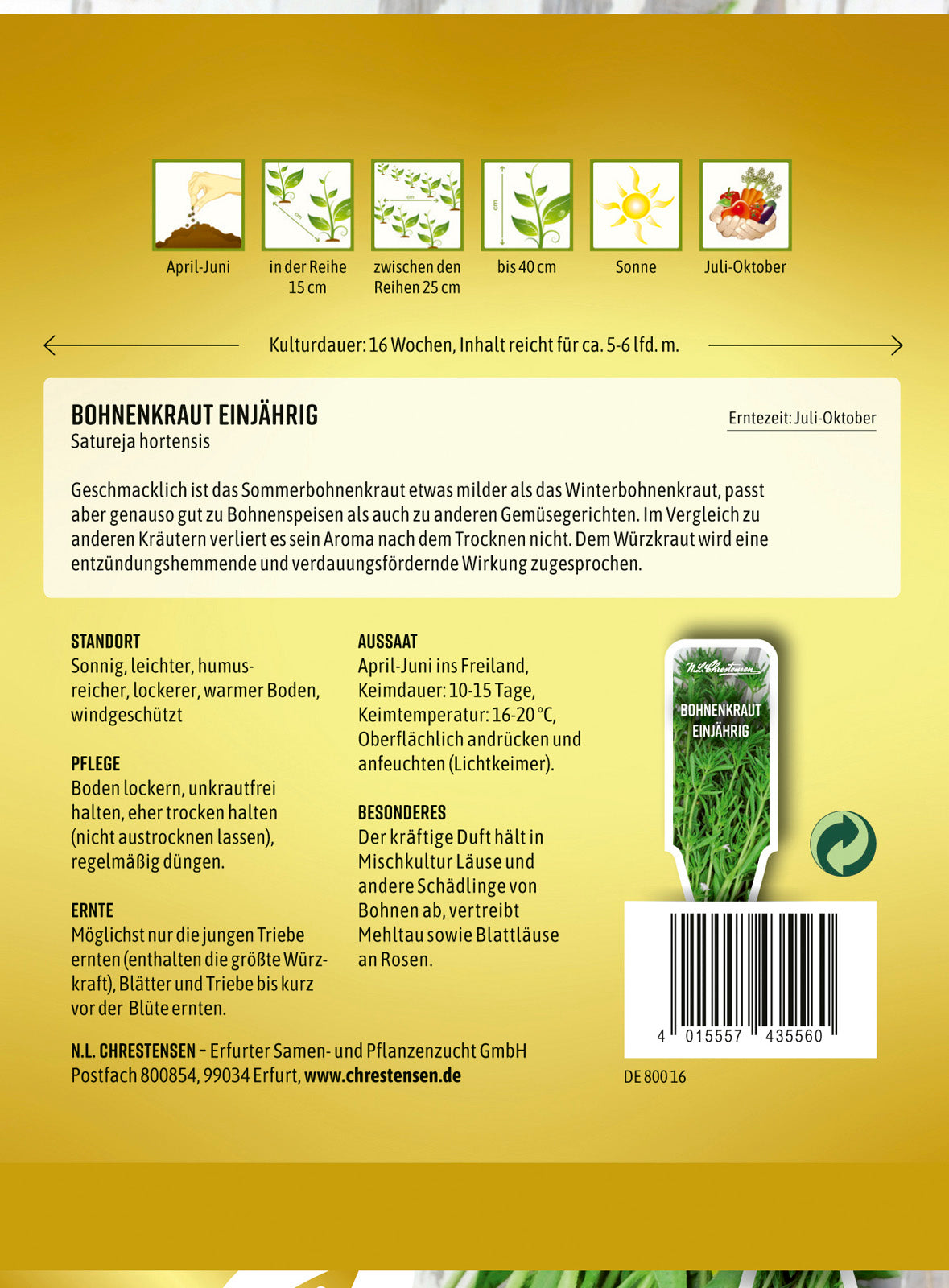  Bohnenkraut Einjährig [MHD 01/2026]
