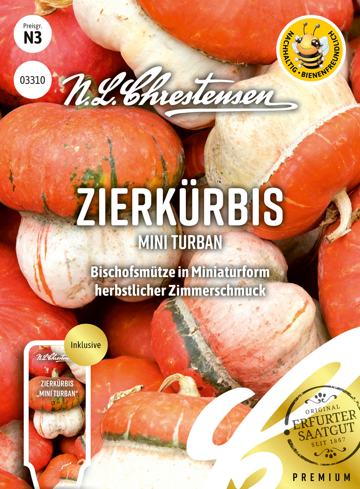  Zierkürbis Mini Turban [MHD 01/2025]