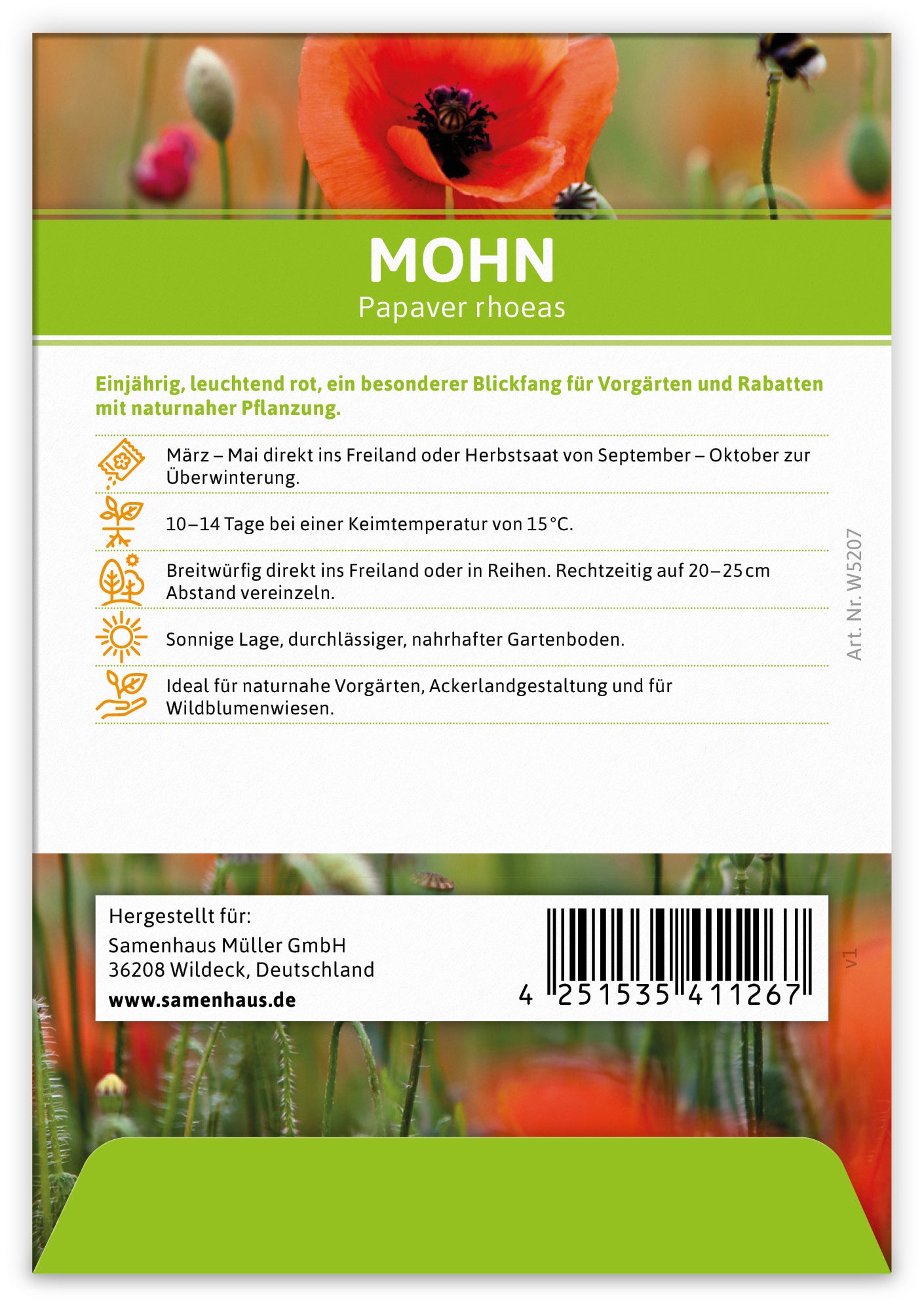  Mohn Für Werbezwecke (100 Tütchen)