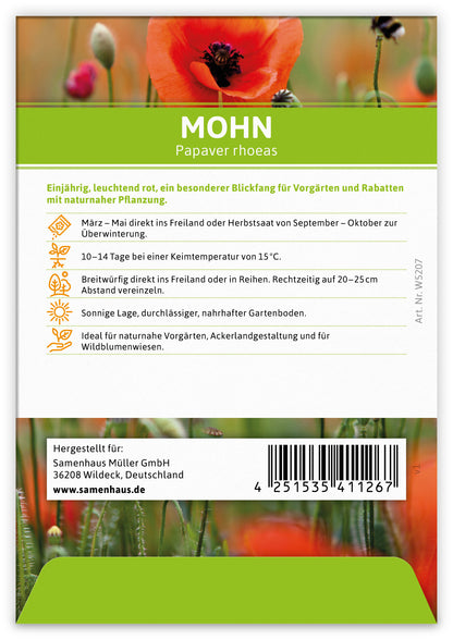  Mohn Für Werbezwecke (100 Tütchen)