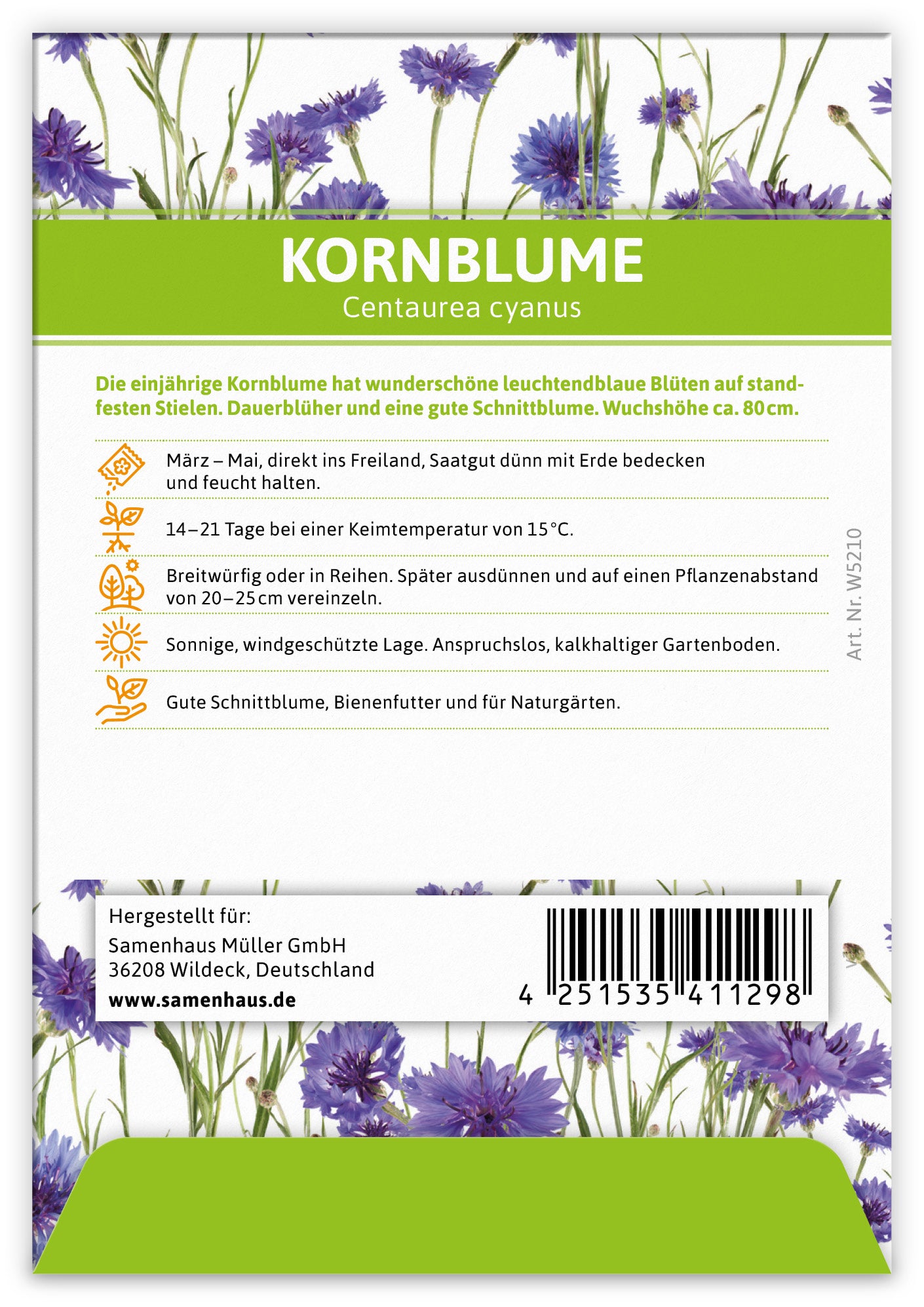  Kornblume Für Werbezwecke (100 Tütchen)