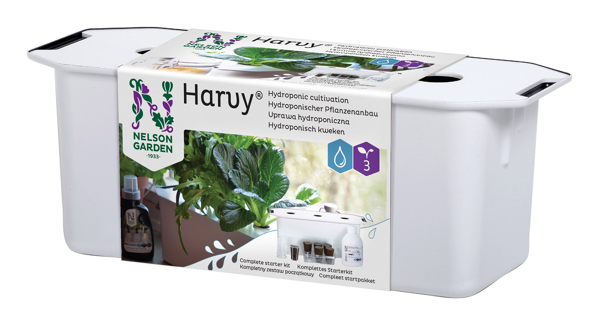  Hydroponik-Pflanzbehälter Harvy 3 Starterpacket