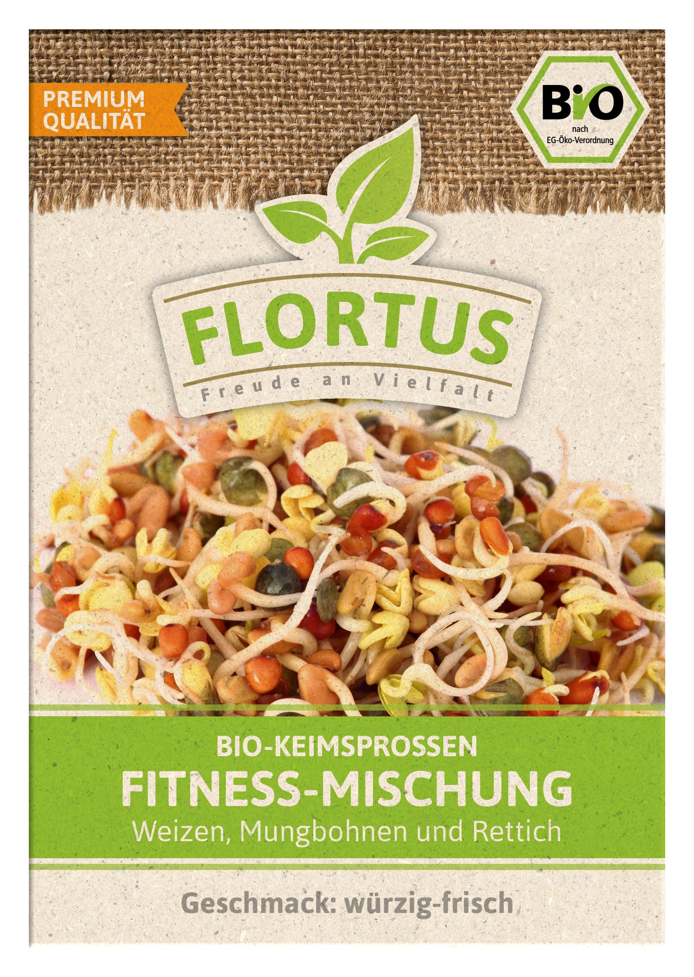  BIO Keimsprossen Fitness-Mischung (Weizen, Mungbohnen Und Rettich)