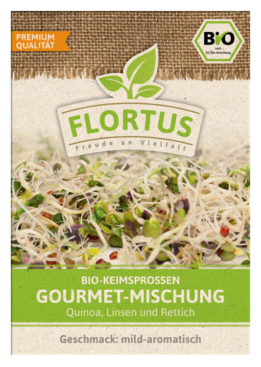  BIO Keimsprossen Gourmet-Mischung (Quinoa, Linsen Und Rettich)