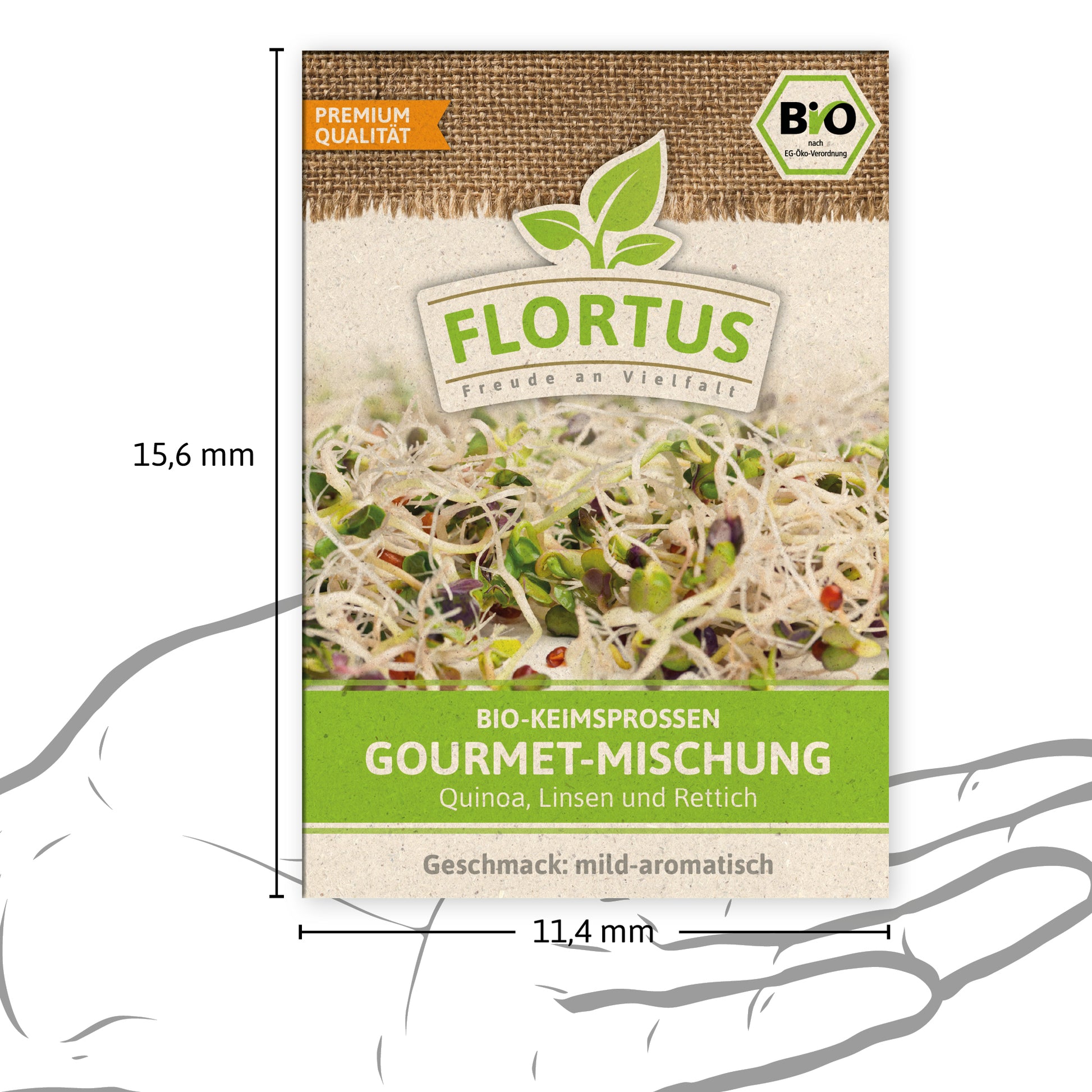  BIO Keimsprossen Gourmet-Mischung (Quinoa, Linsen Und Rettich)