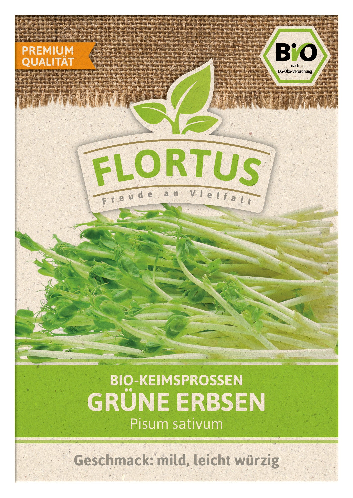  BIO Keimsprossen Grüne Erbse