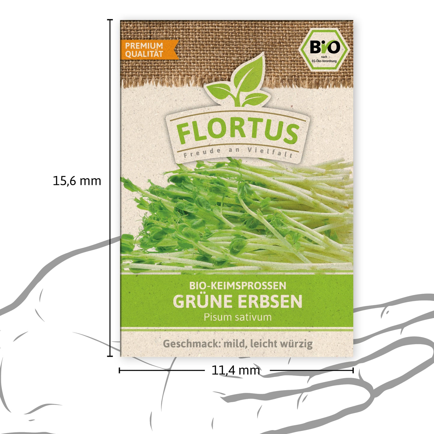  BIO Keimsprossen Grüne Erbse