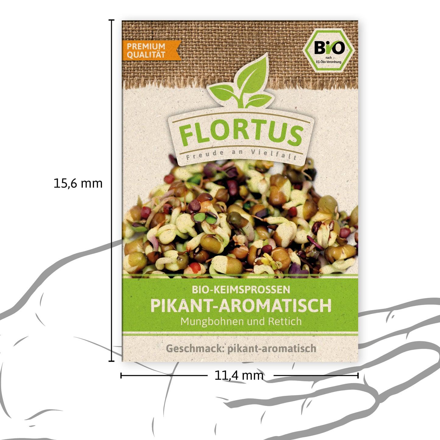  BIO Keimsprossen Pikant-Aromatisch (Mungbohnen Und Rettich)
