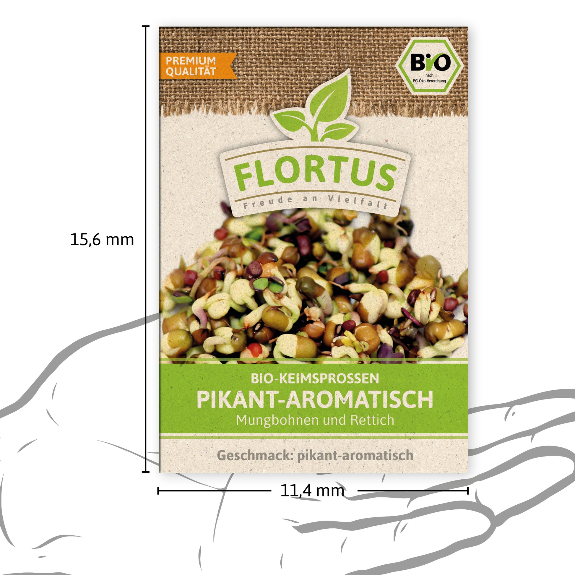  BIO Keimsprossen Pikant-Aromatisch (Mungbohnen Und Rettich)