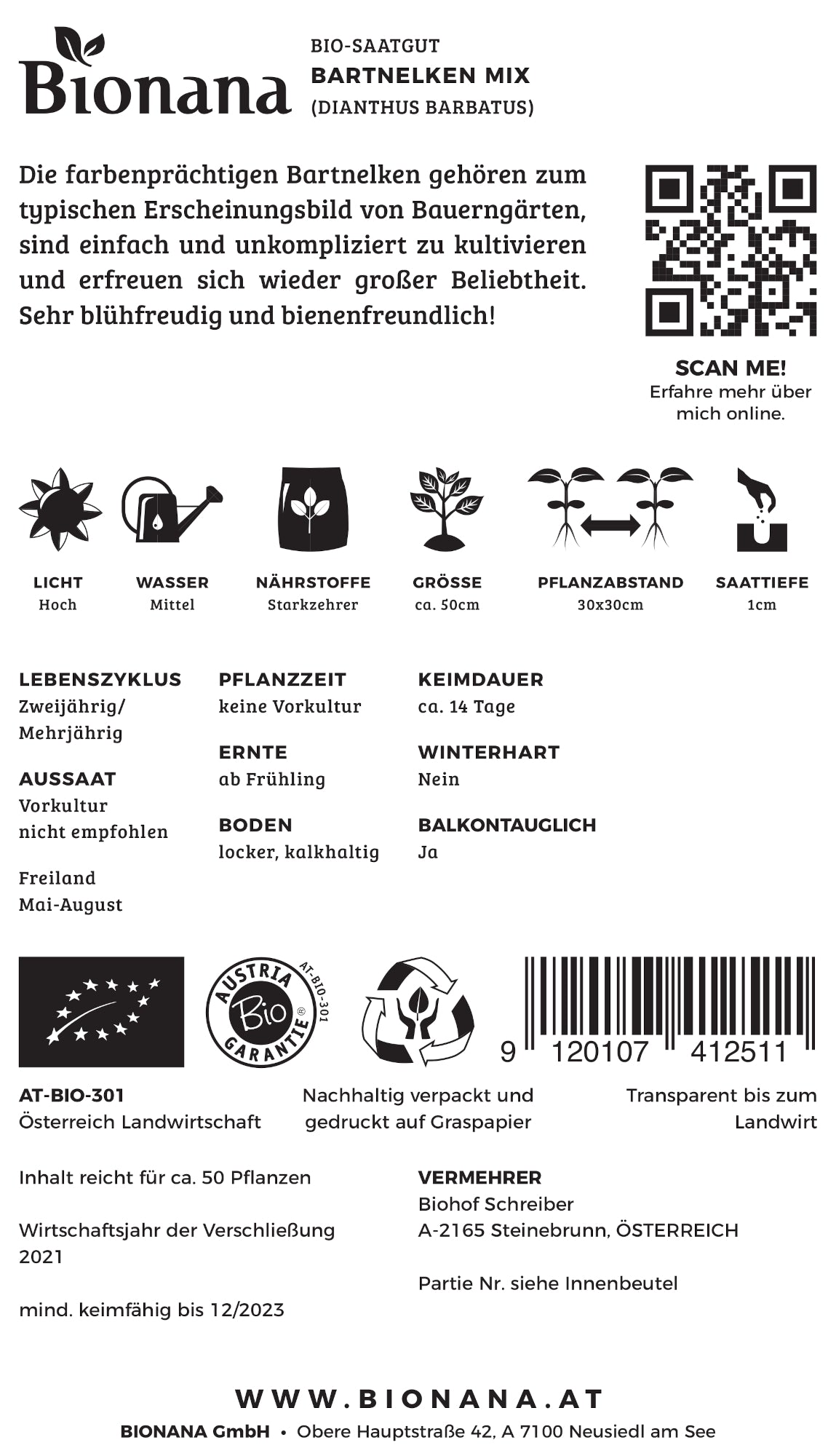  BIO Bartnelken Mix [MHD 12/2025]
