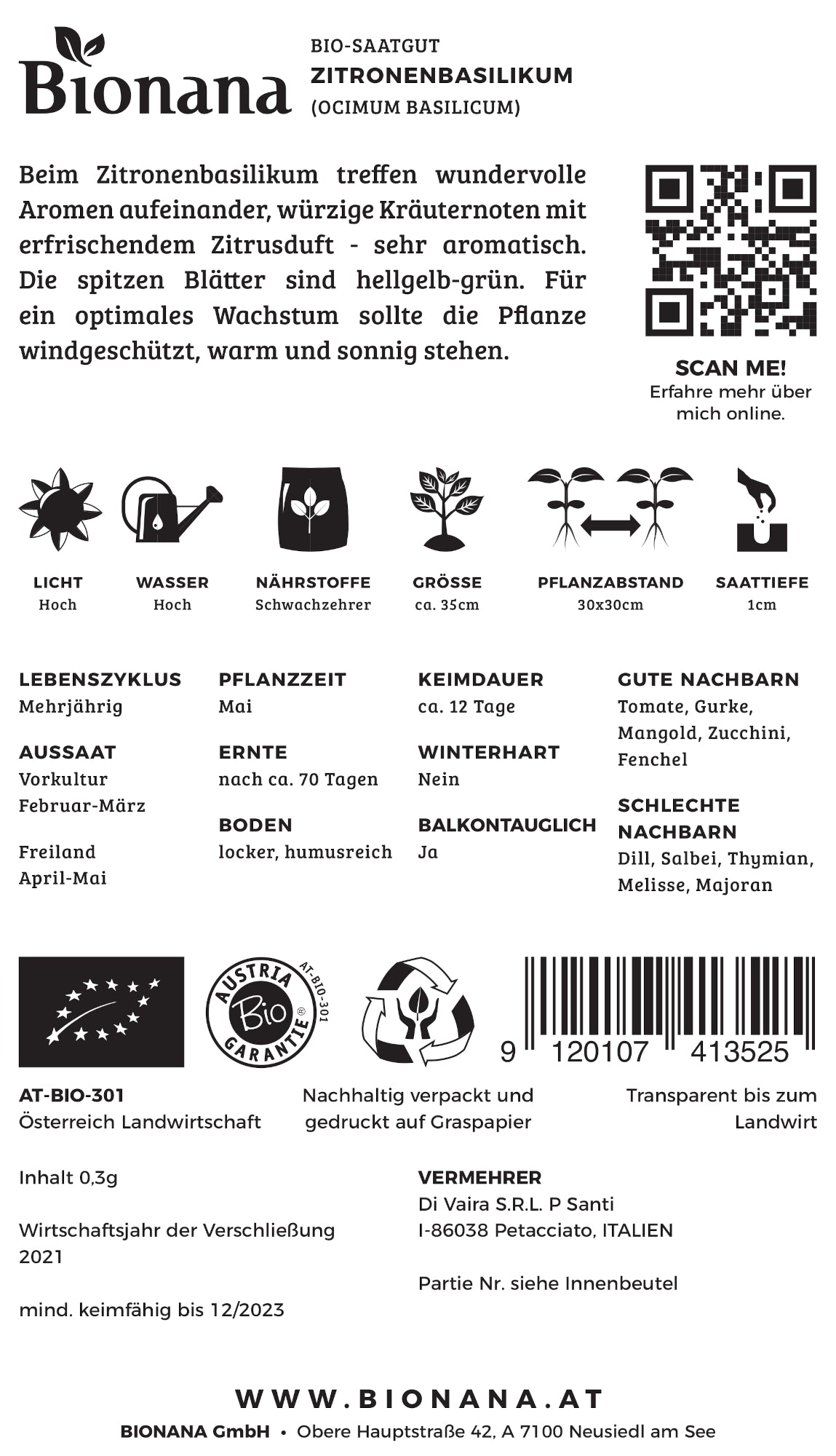  BIO Zitronenbasilikum [MHD 12/2025]