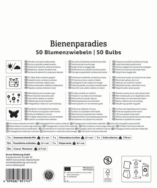  Mega-Pack Blumenzwiebelmischung Bienenparadies (50 Stück)