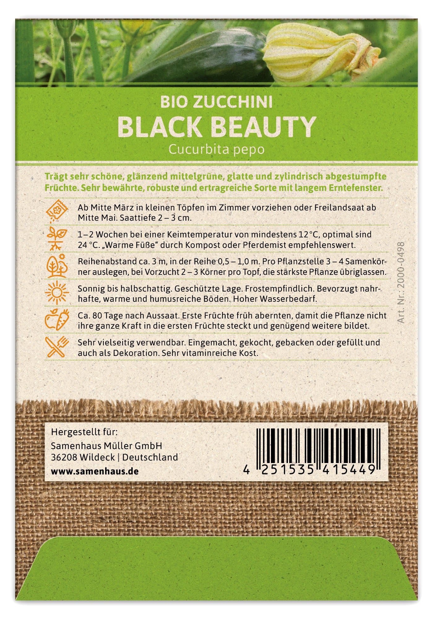  BIO Zucchini Black Beauty