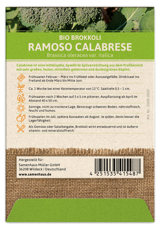  BIO Brokkoli Ramoso Calabrese