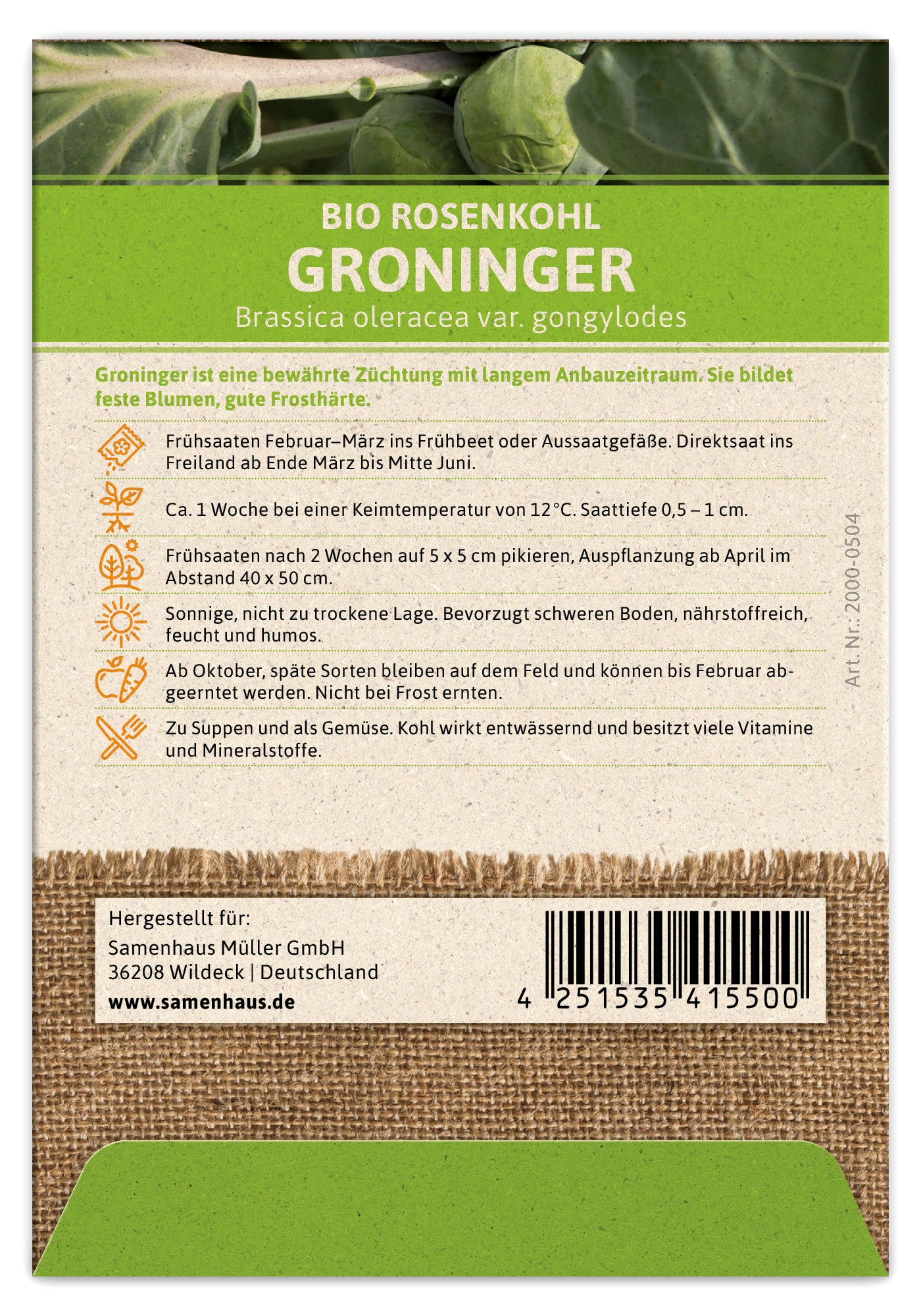  BIO Rosenkohl Groninger