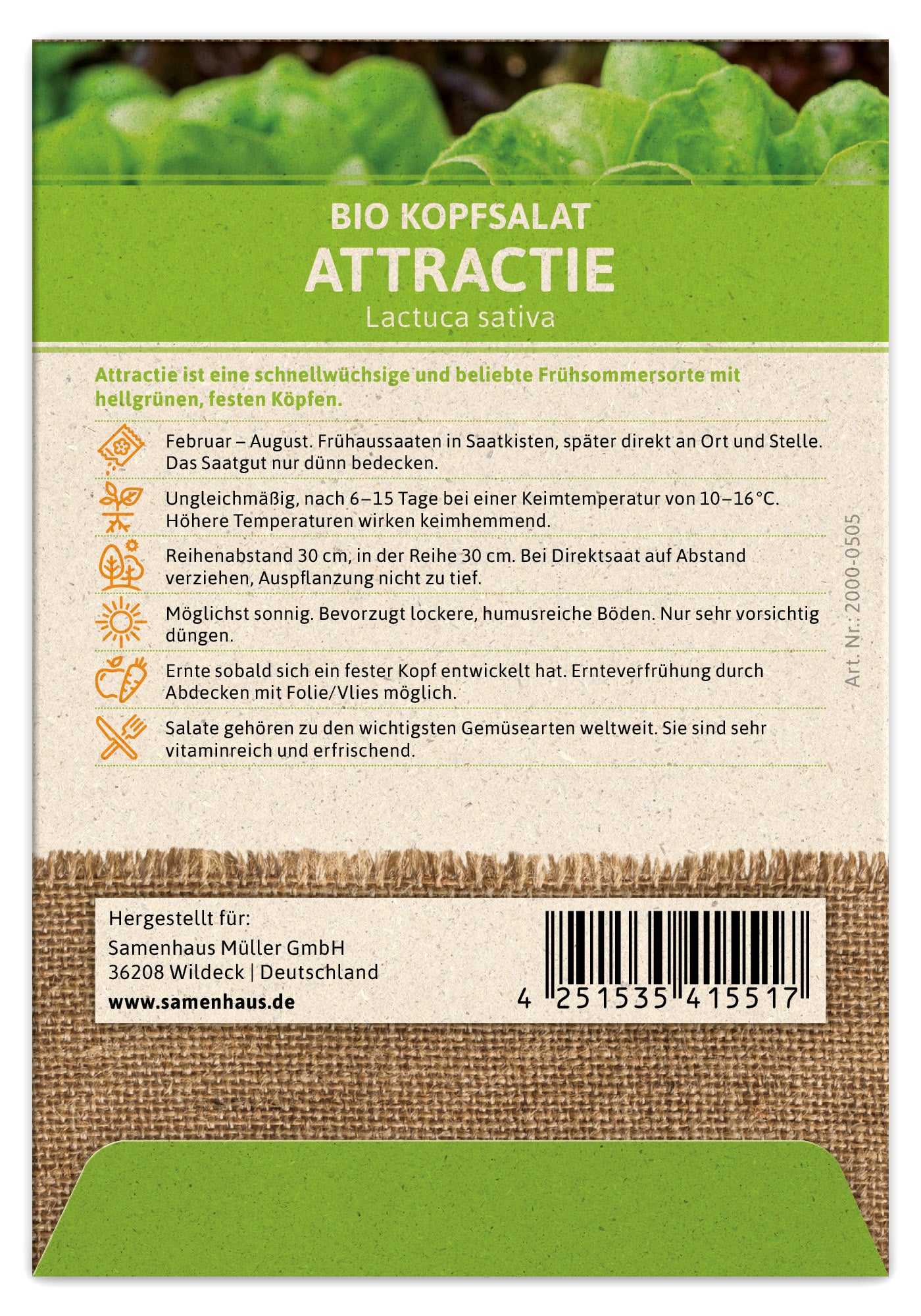  BIO Kopfsalat Attractie