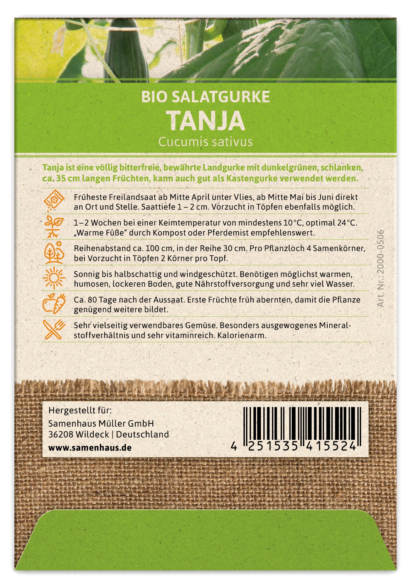  BIO Salatgurke Tanja