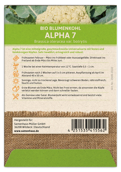  BIO Blumenkohl Alpha 7