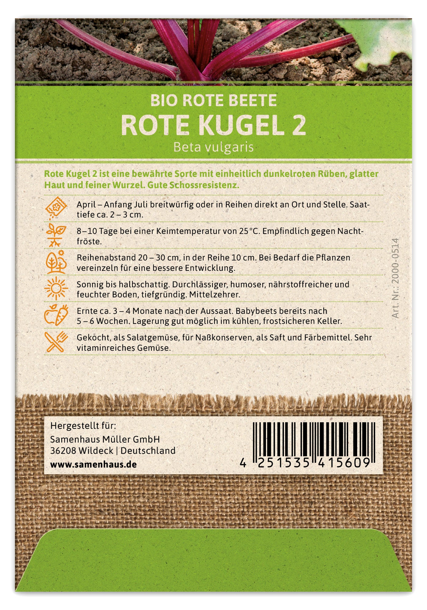  BIO Rote Beete Rote Kugel 2