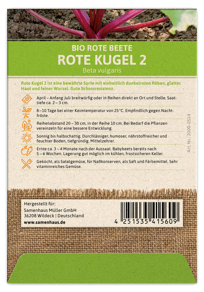  BIO Rote Beete Rote Kugel 2