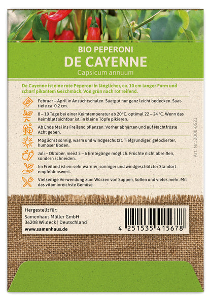  BIO Peperoni De Cayenne