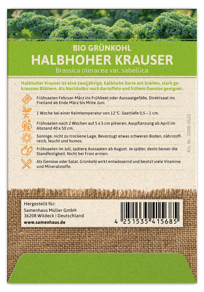  BIO Grünkohl Halbhoher Krauser