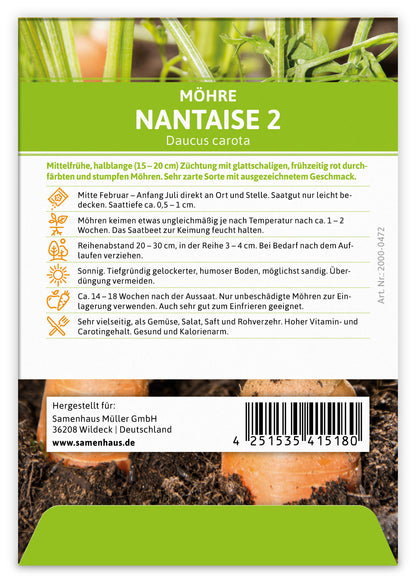  Möhre Nantaise 2 (100 Stück)