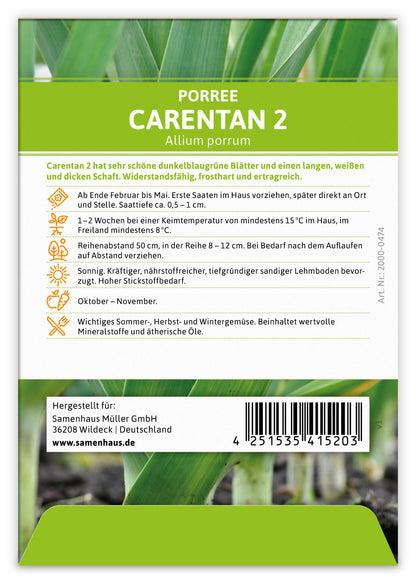  Lauch-Porree Carentan 2 (100 Stück)