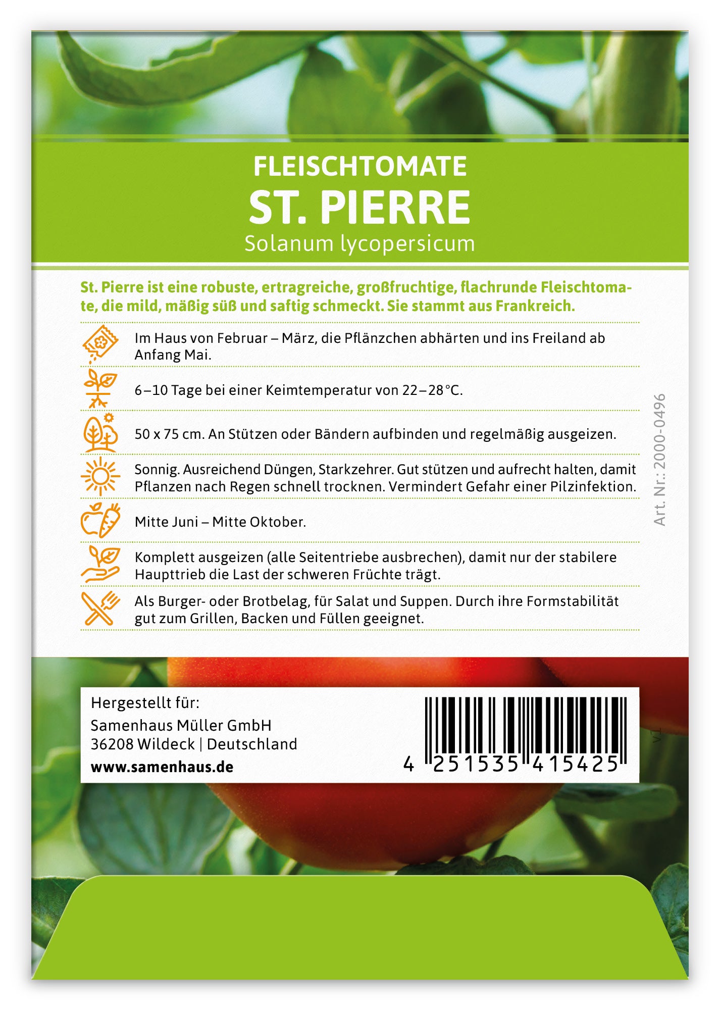  Fleischtomate St. Pierre (100 Stück)