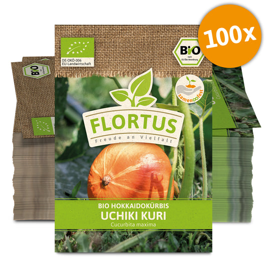  BIO Hokkaidokürbis Uchiki Kuri (100 Stück)