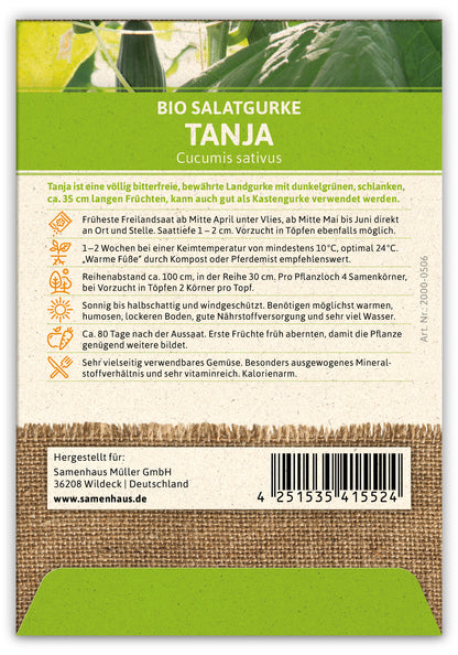  BIO Salatgurke Tanja (100 Stück)