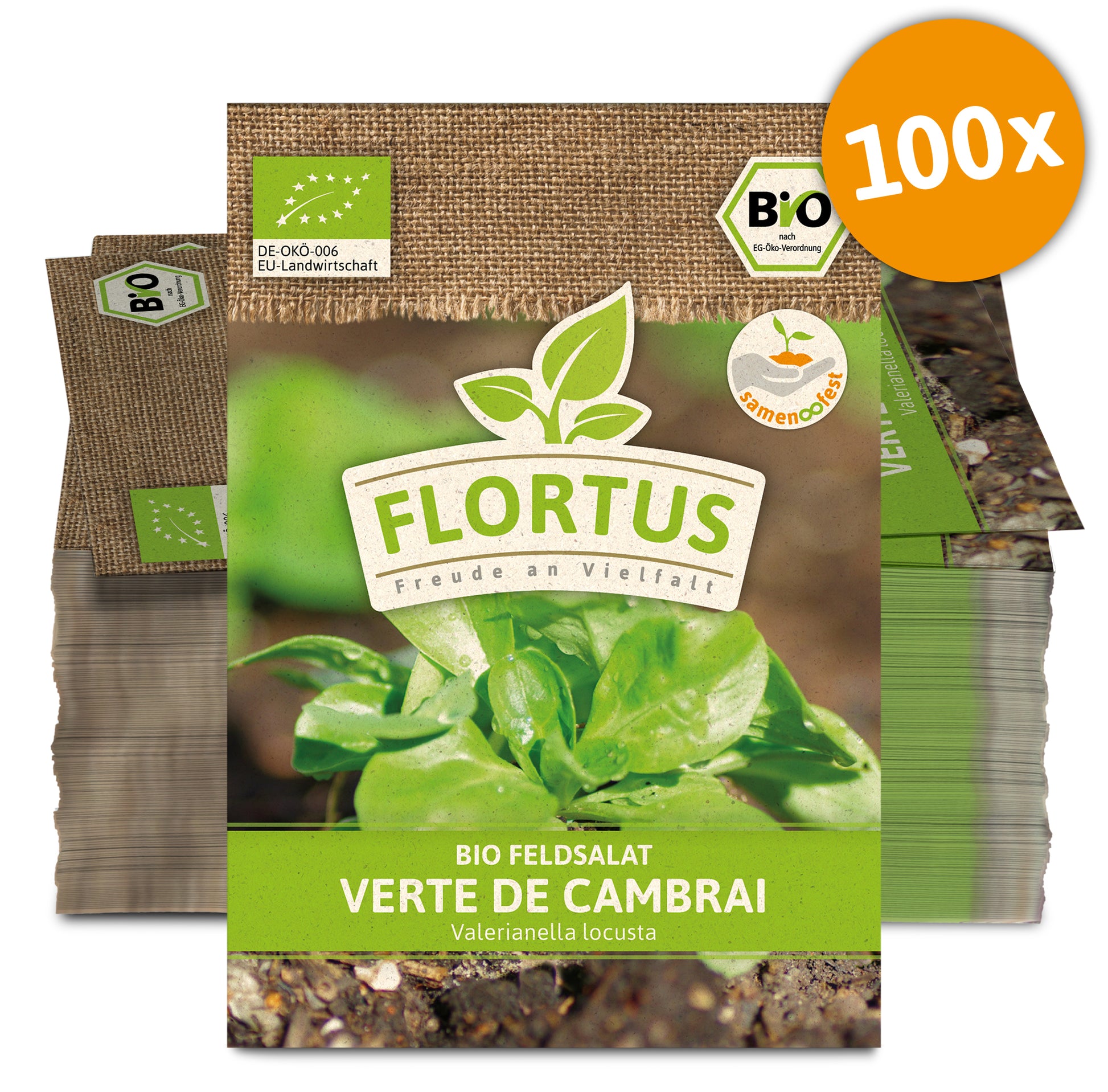  BIO Feldsalat Verte De Cambrai (100 Stück)
