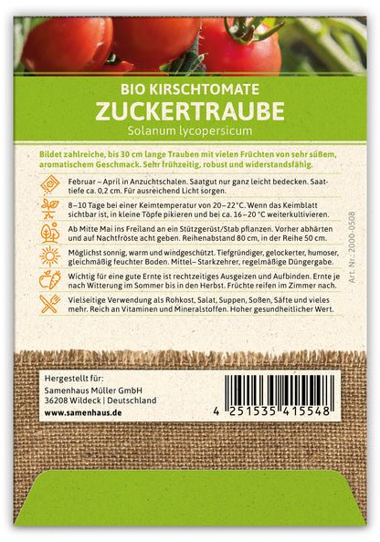  BIO Kirschtomate Zuckertraube (100 Stück)