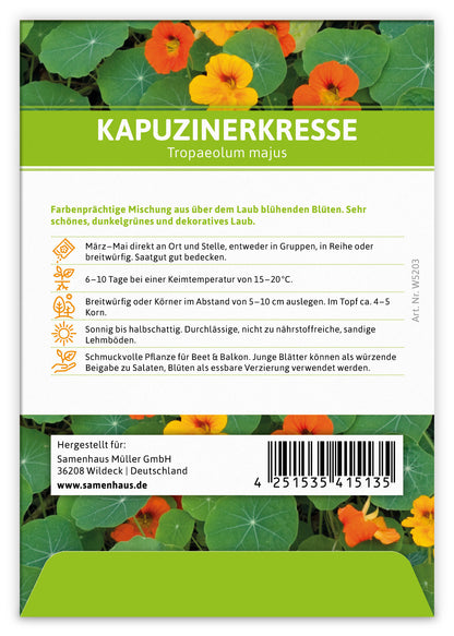  Kapuzinerkresse Für Werbezwecke (100 Tütchen)