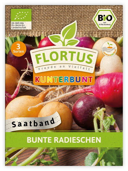  BIO Bunte Radieschen (Saatband)