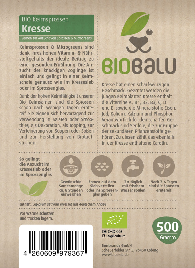  BIO Keimsprossen Kresse (500 G)