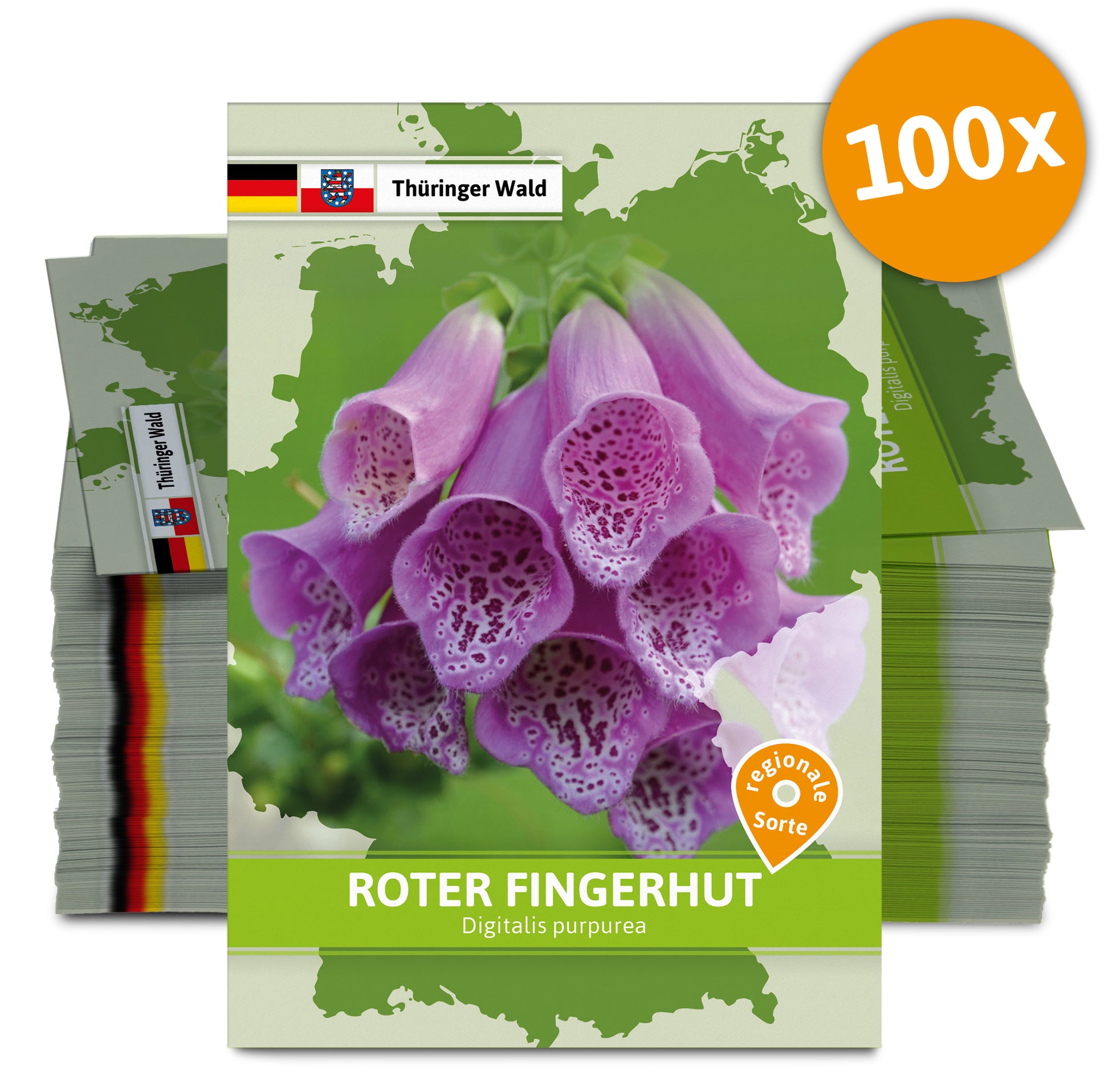  Roter Fingerhut (Regionale Sorte Thüringer Wald) (100 Tütchen)