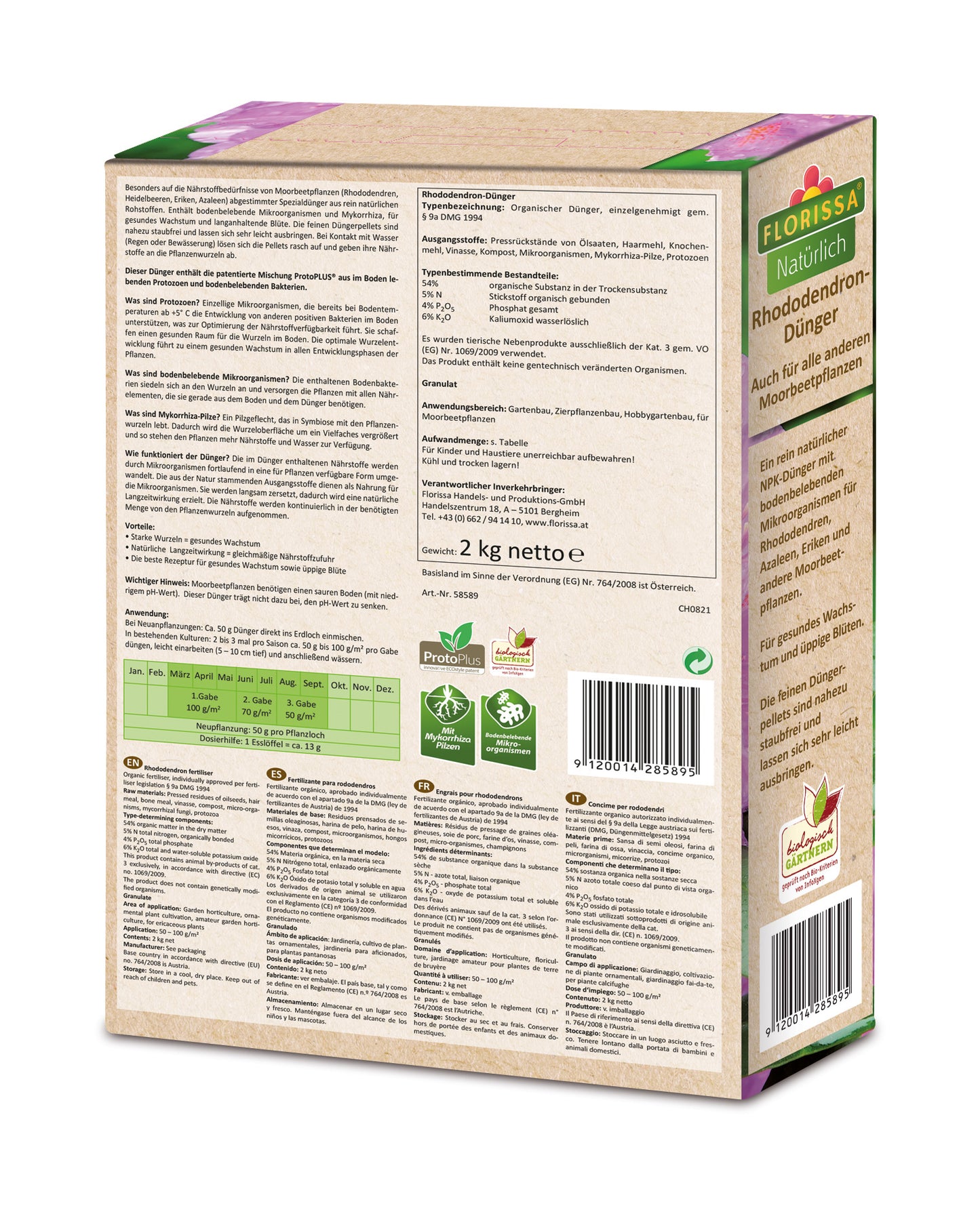  BIO Rhododendron-Dünger Mit ProtoPlus (2 Kg)
