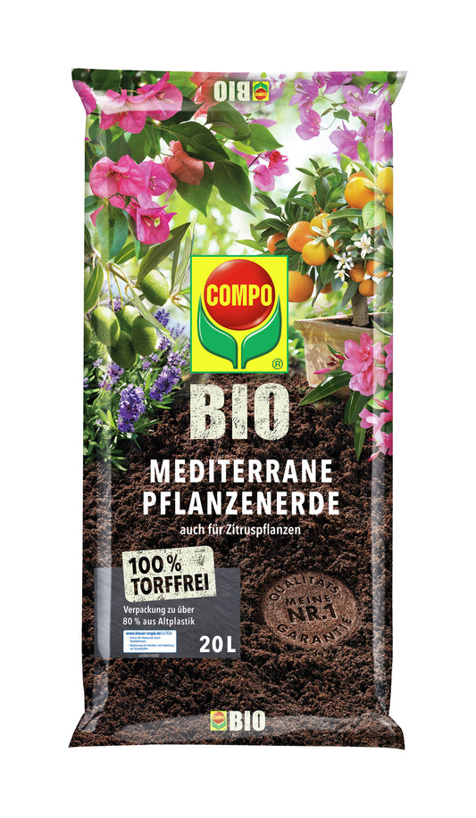 Compo BIO Mediterrane Pflanzenerde Torffrei (20 L)