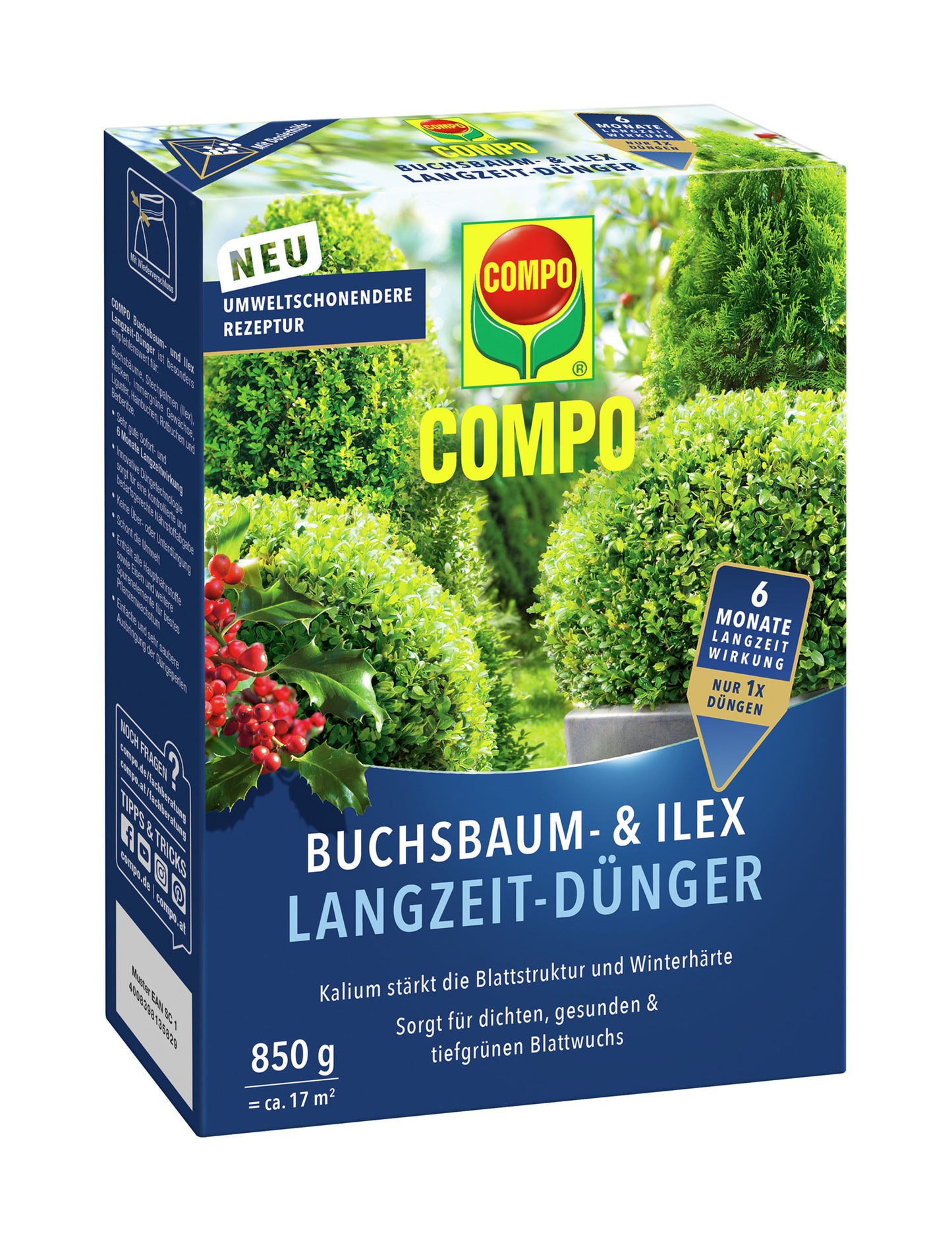 Compo Buchsbaum- Und Ilex Langzeit-Dünger (850 G)